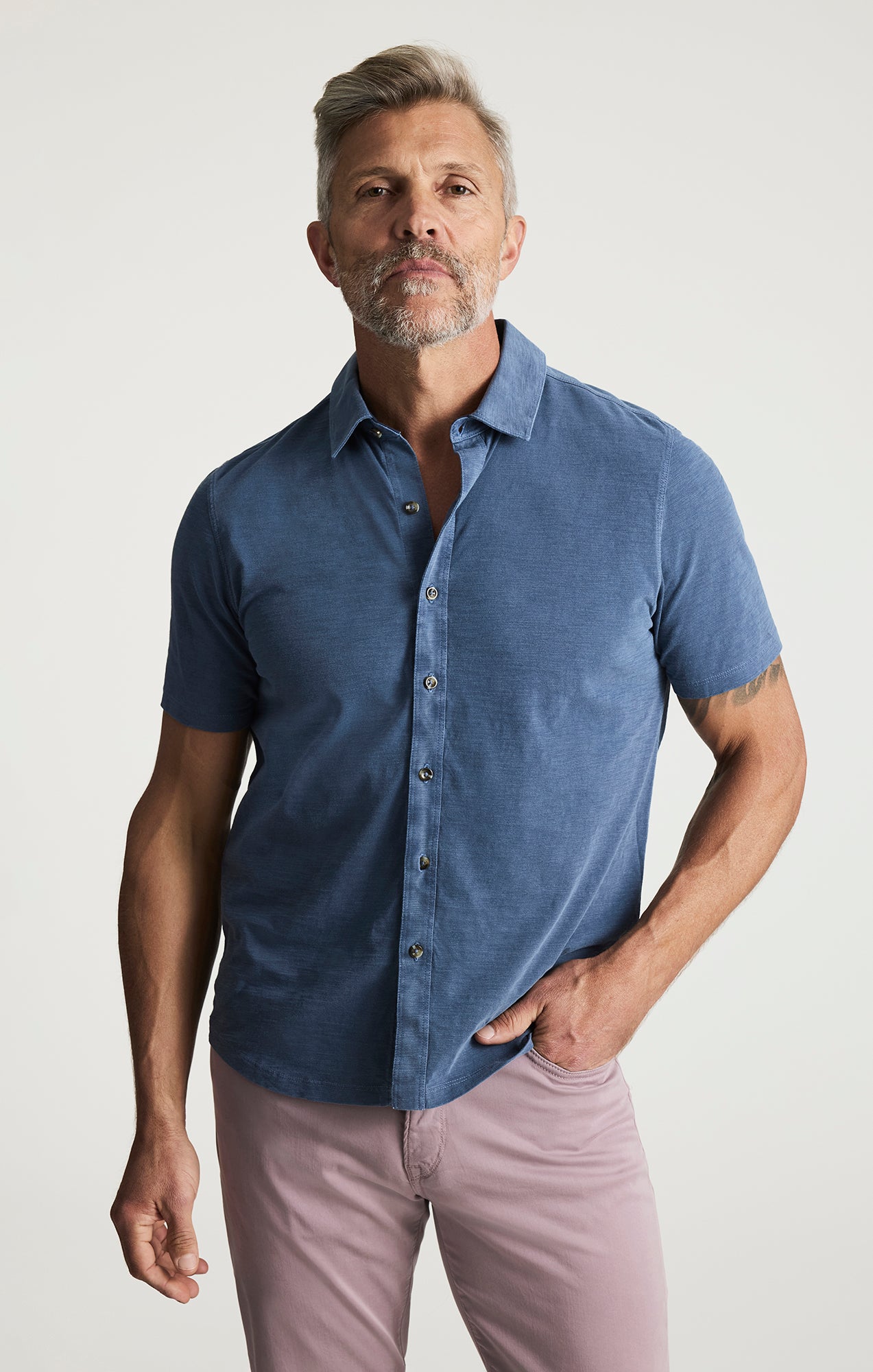 Jersey Shirt In Vintage Indigo