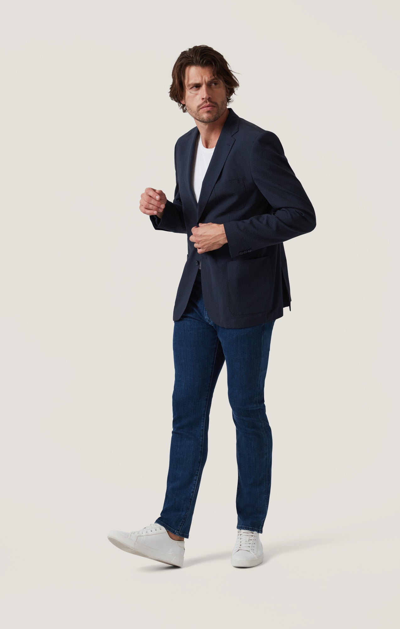 Cool Tapered Leg Jeans in Night Blue Urban