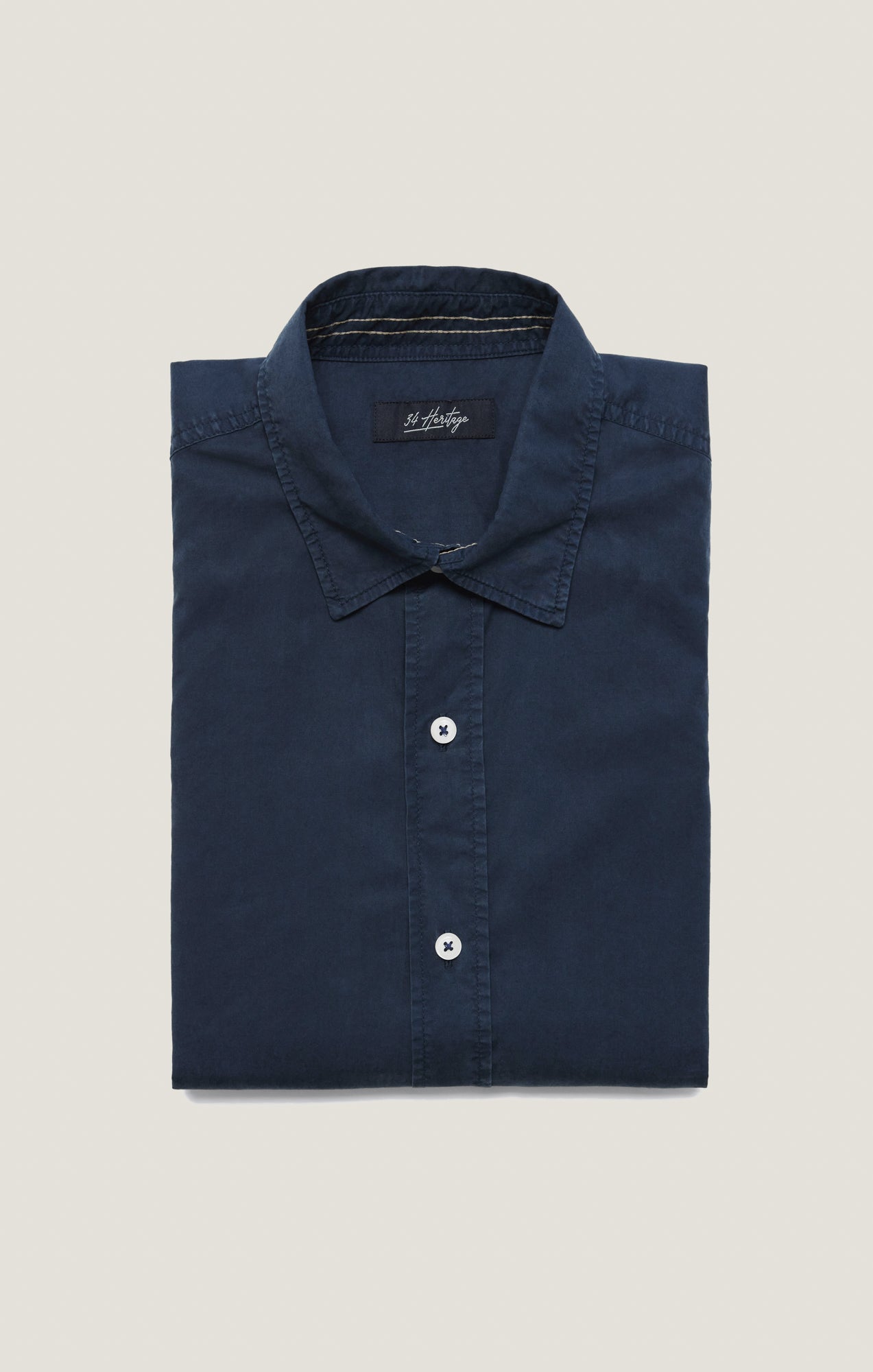 Luxe Twill Shirt In Dress Blues