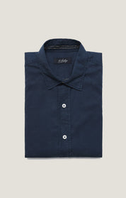 Luxe Twill Shirt In Dress Blues