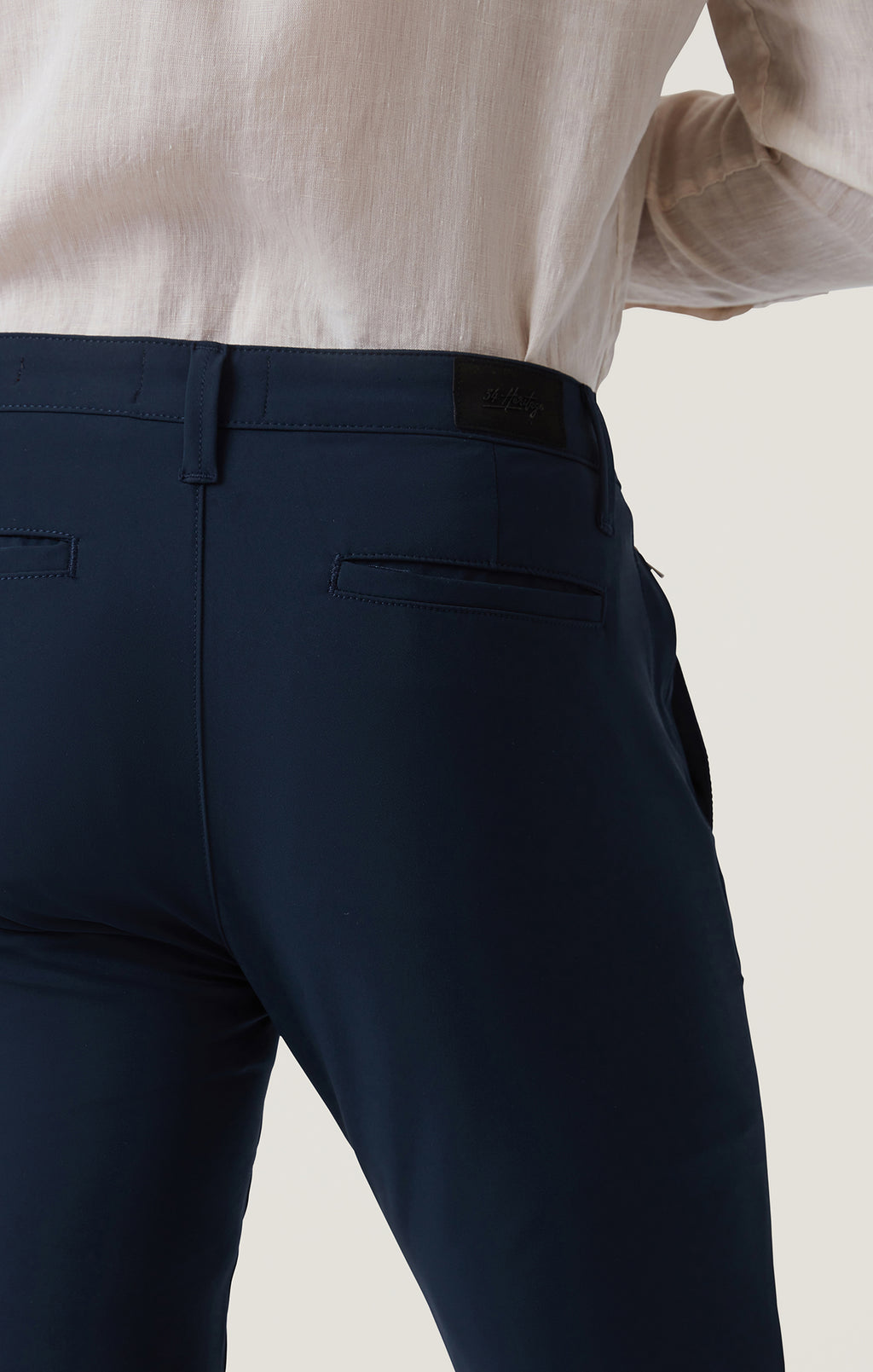 Verona Straight Leg Chino Pants In Navy Commuter Luxe