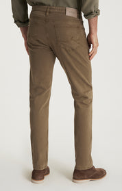 Courage Straight Leg Pants in Lizard Green Twill