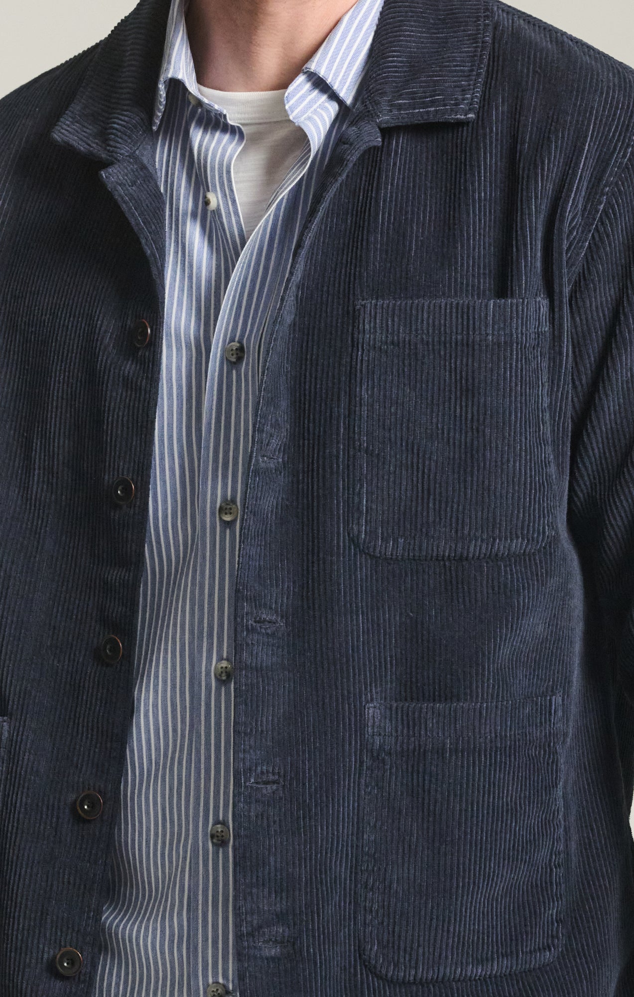 Corduroy Overshirt in Navy