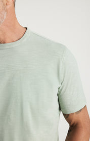 Slub Crew Neck Tshirt In Iceberg Green