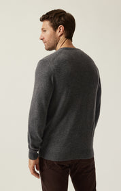 Cashmere Crew Neck Sweater In Charcoal