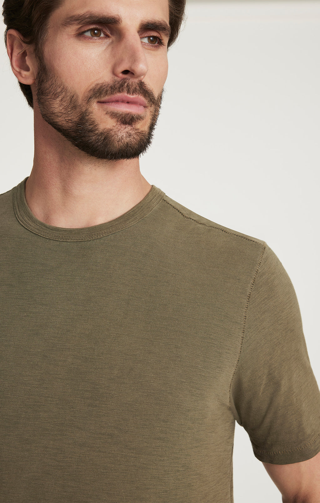Slub Crew Neck T-Shirt in Kalamata