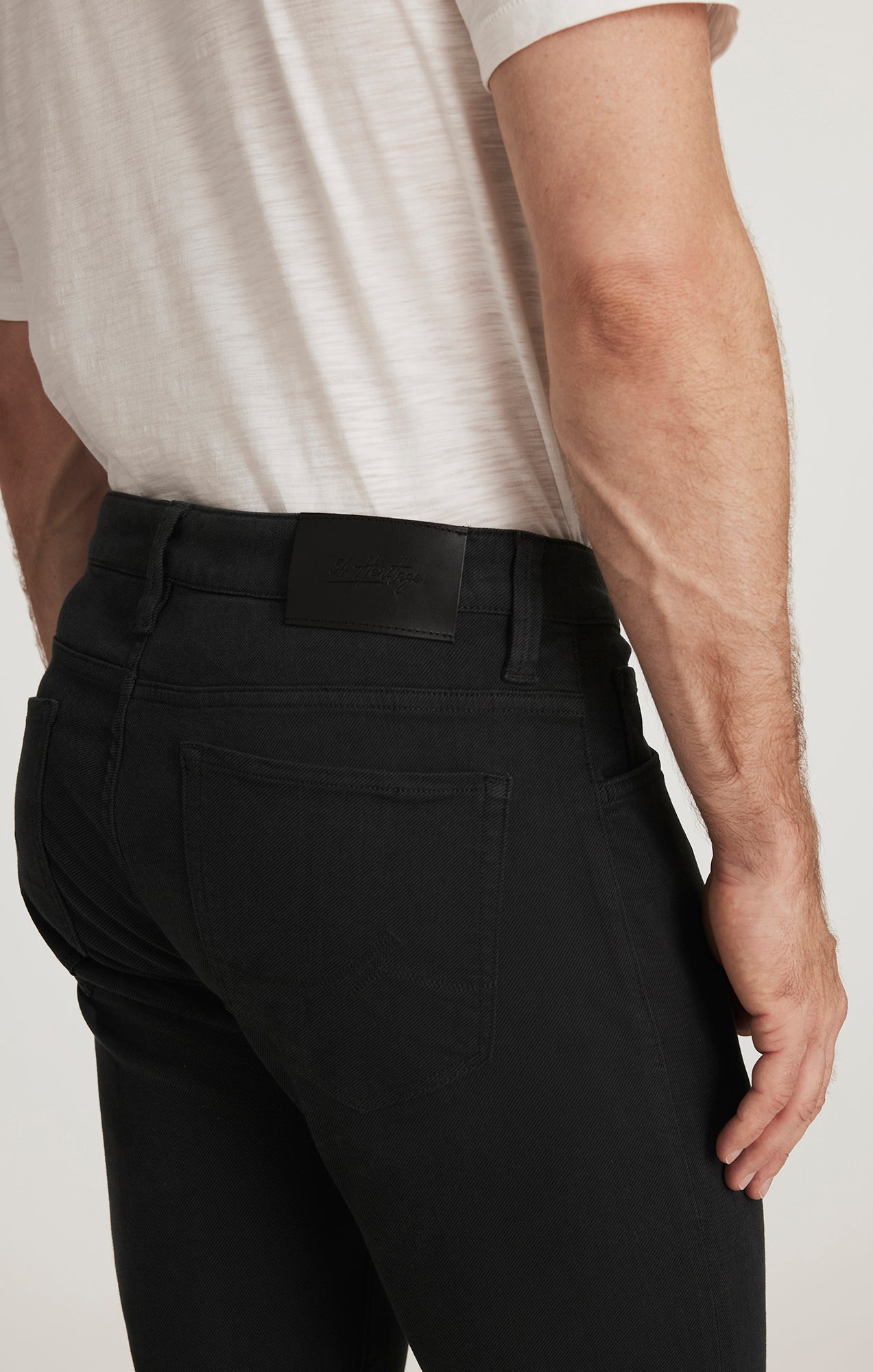 Cool Tapered Leg Pants in Charcoal Diagonal