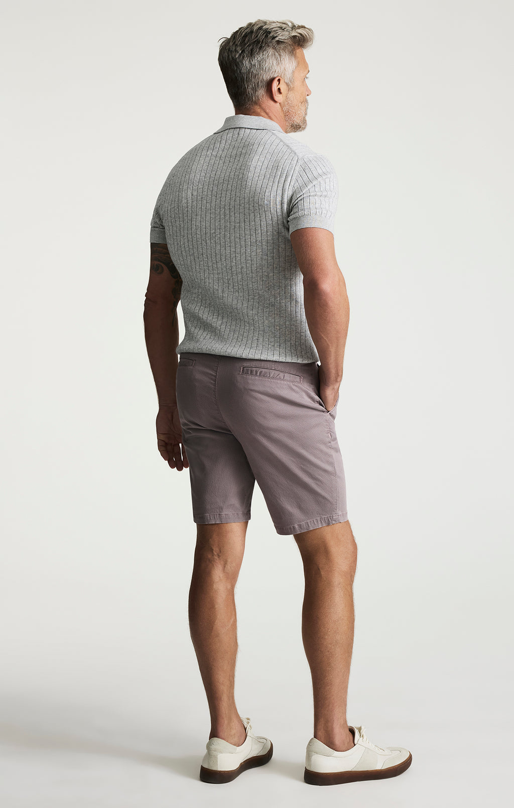 Arizona Slim Shorts In Lavender Tie Print