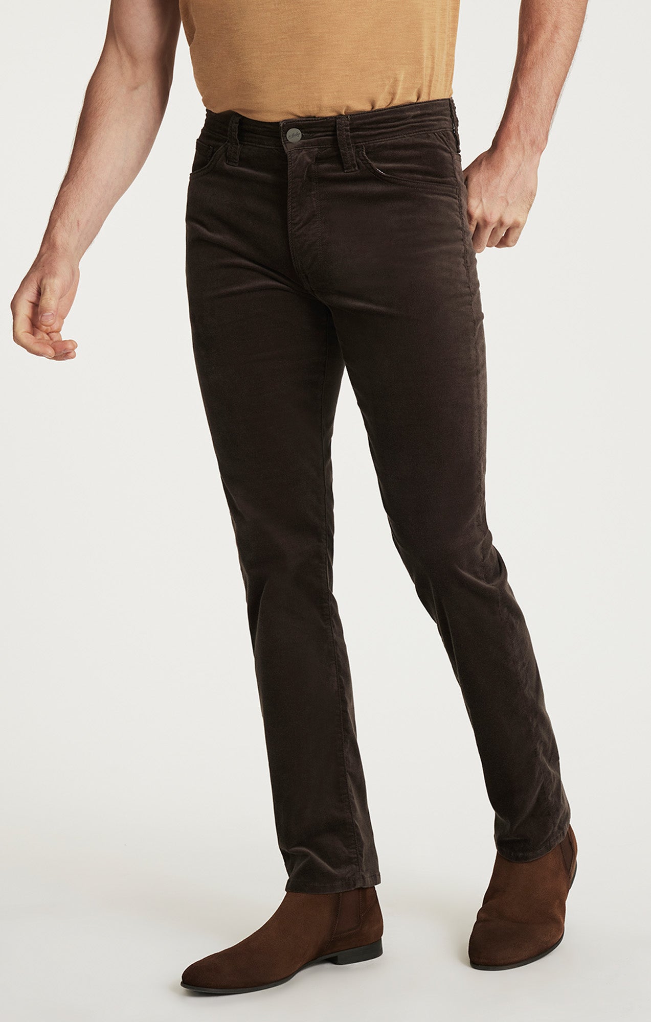 Courage Straight Leg Pants in Brown Moleskin
