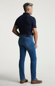 Courage Straight Leg Jeans In Mid Brushed Aerodenim