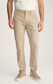Verona Straight Leg Chino Pants In Mushroom High Flyer