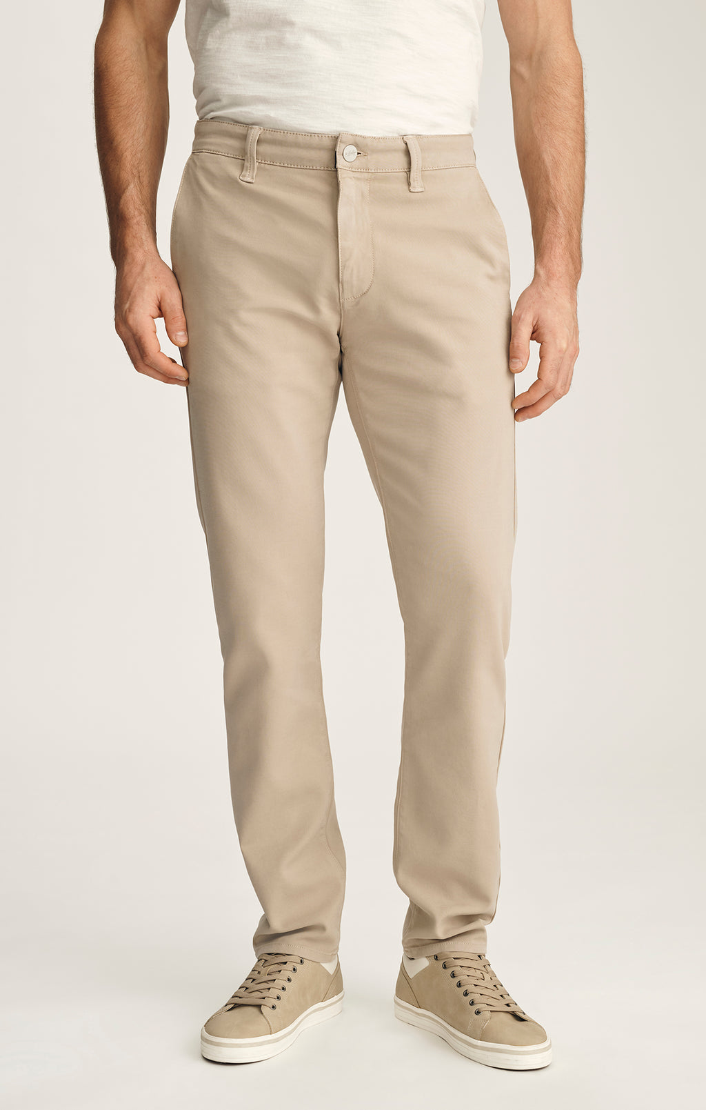 Verona Straight Leg Chino Pants In Mushroom High Flyer