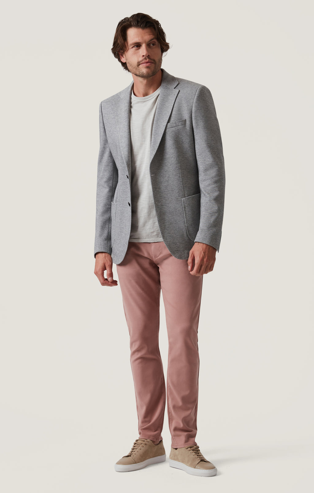 Verona Straight Leg Chino Pants In Rose High Flyer