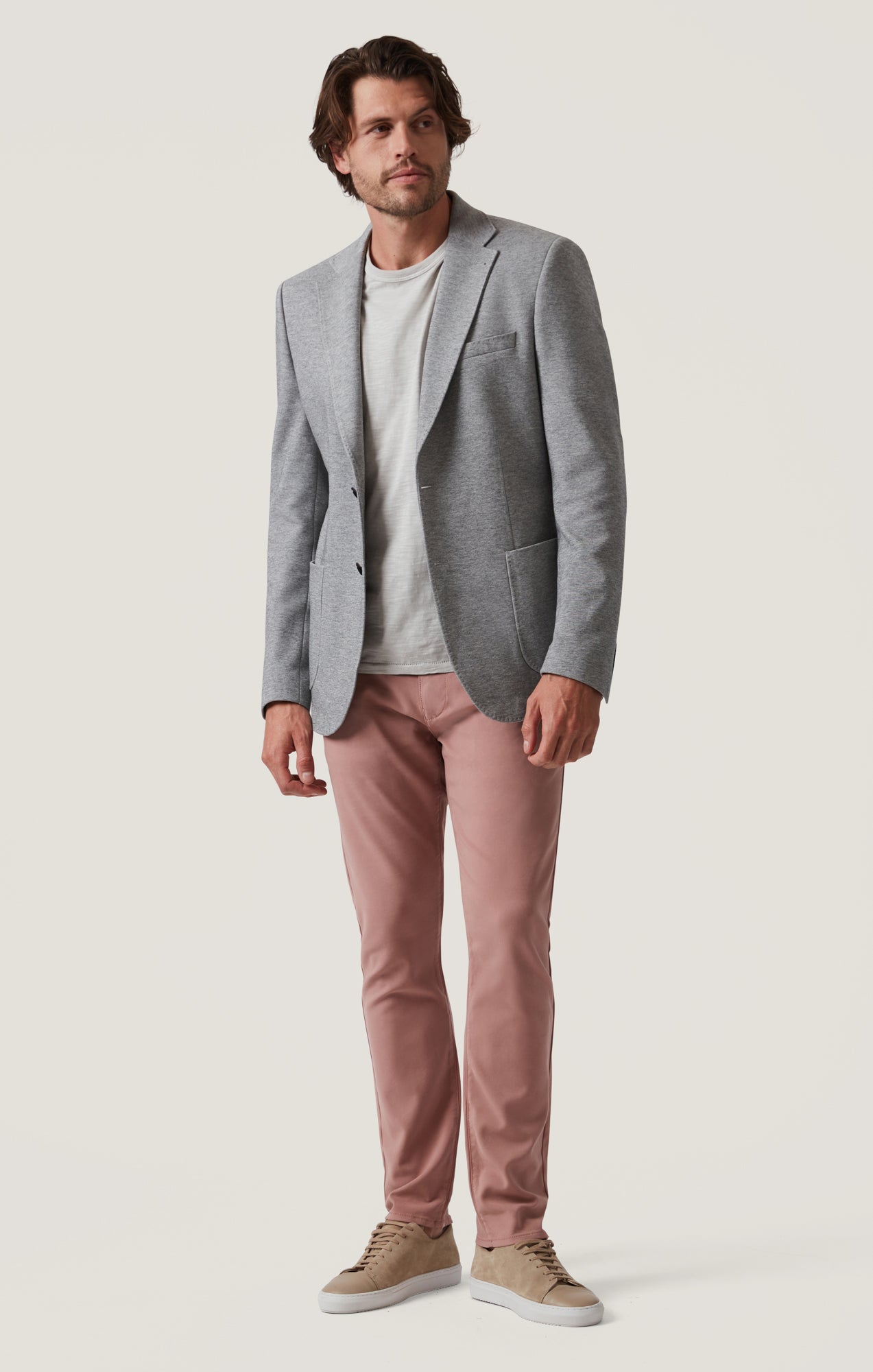 Verona Straight Leg Chino Pants In Rose High Flyer