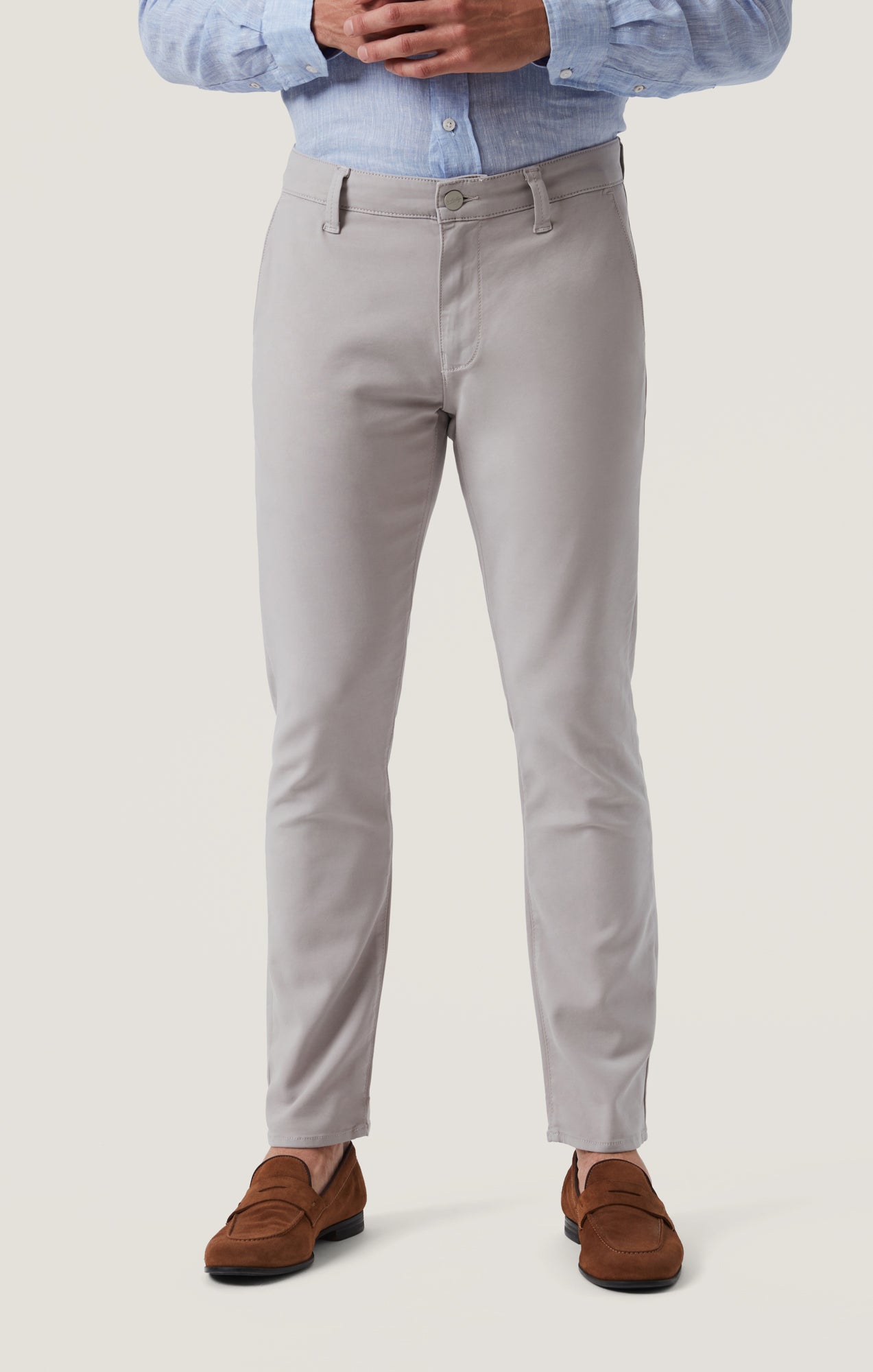 Verona Slim Leg Chinos in Grey High Flyer