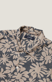 Bloom Short Sleeve Linen Shirt in Twine