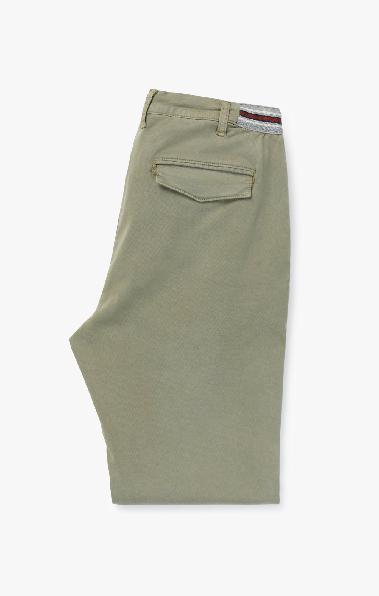 Formia Drawstring Chino Pants In Moss Green Soft Touch Image 11
