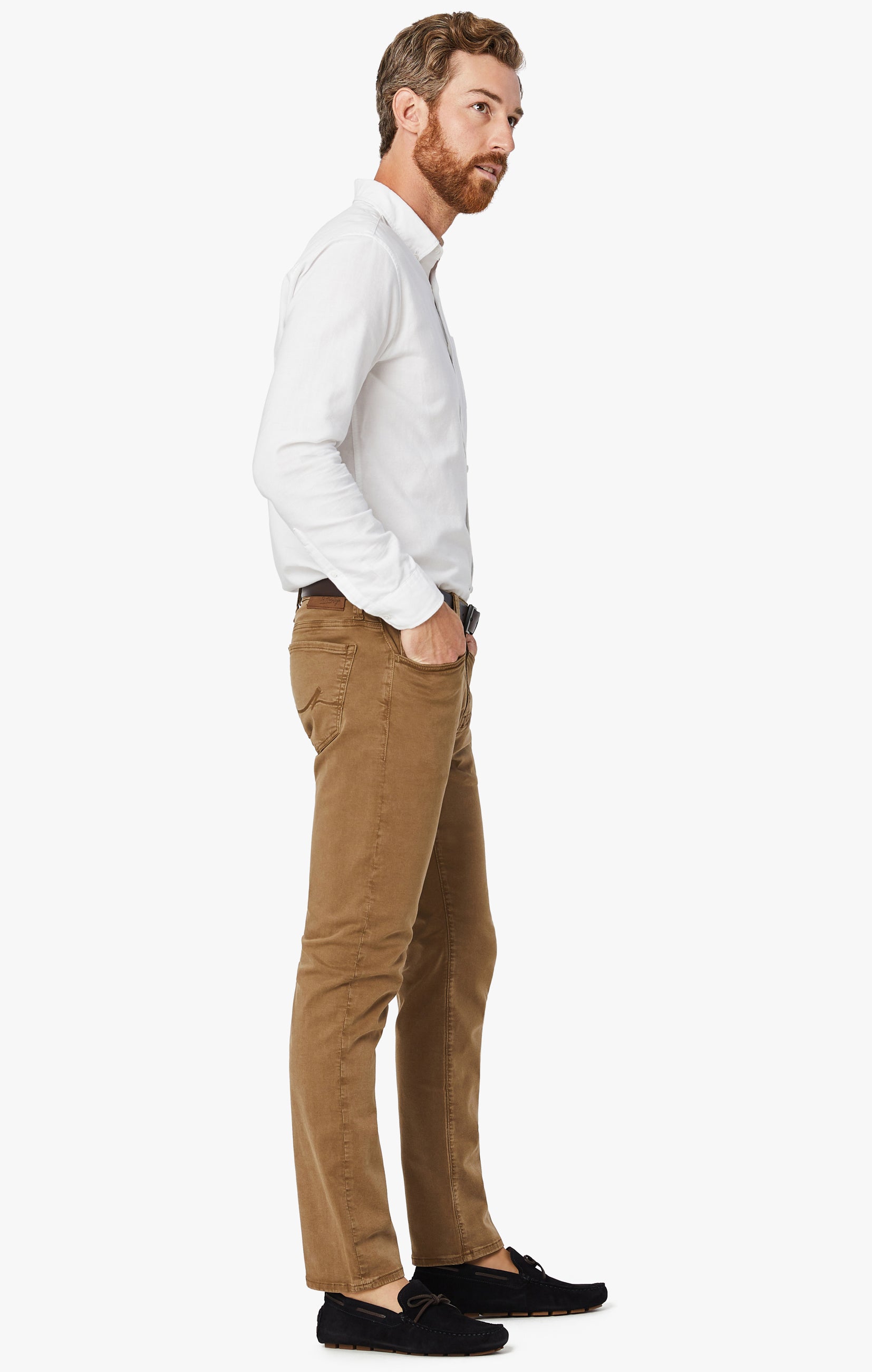 Cool Tapered Leg Pants In Tobacco Twill Image 6