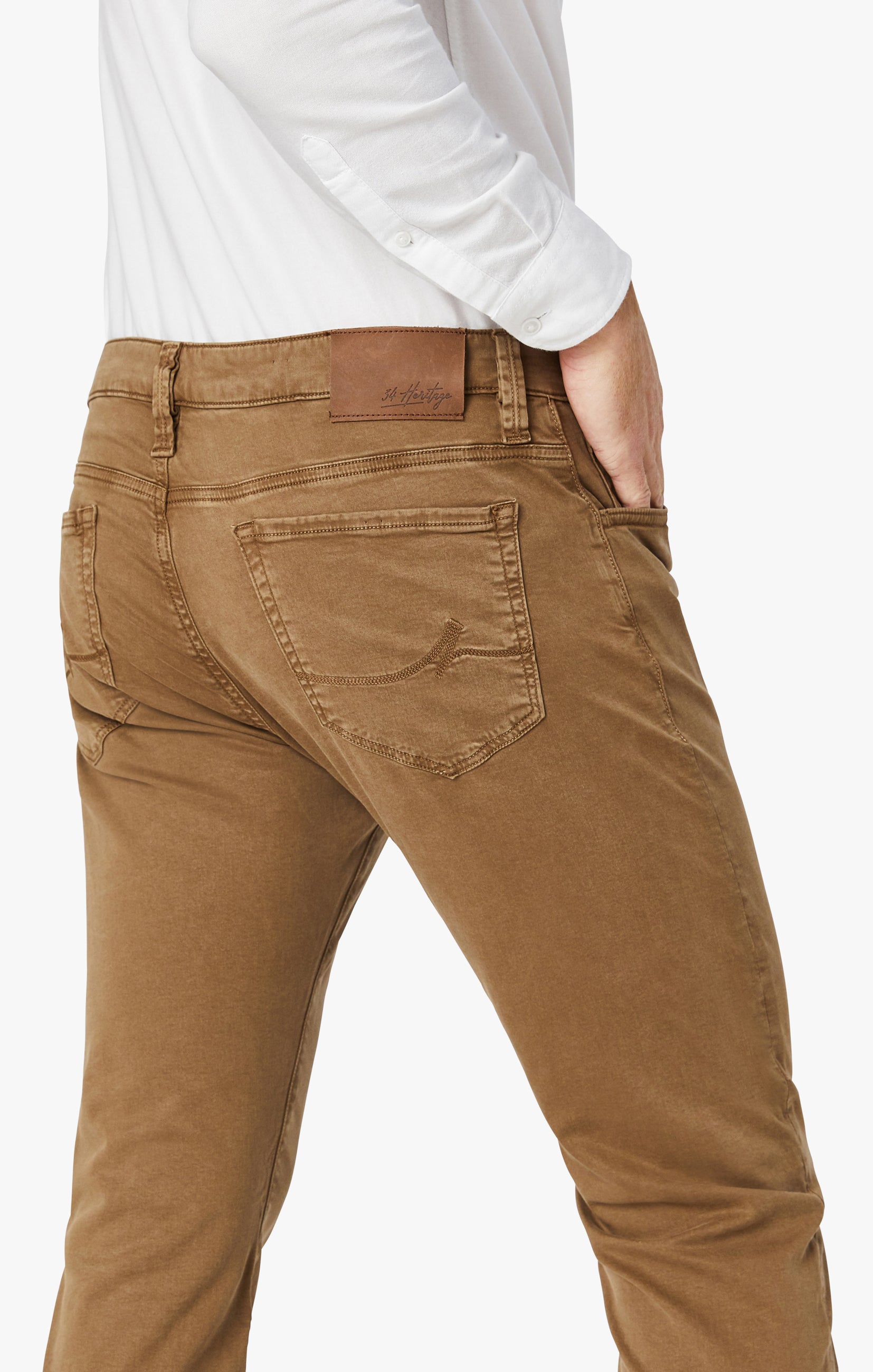 Cool Tapered Leg Pants In Tobacco Twill Image 3