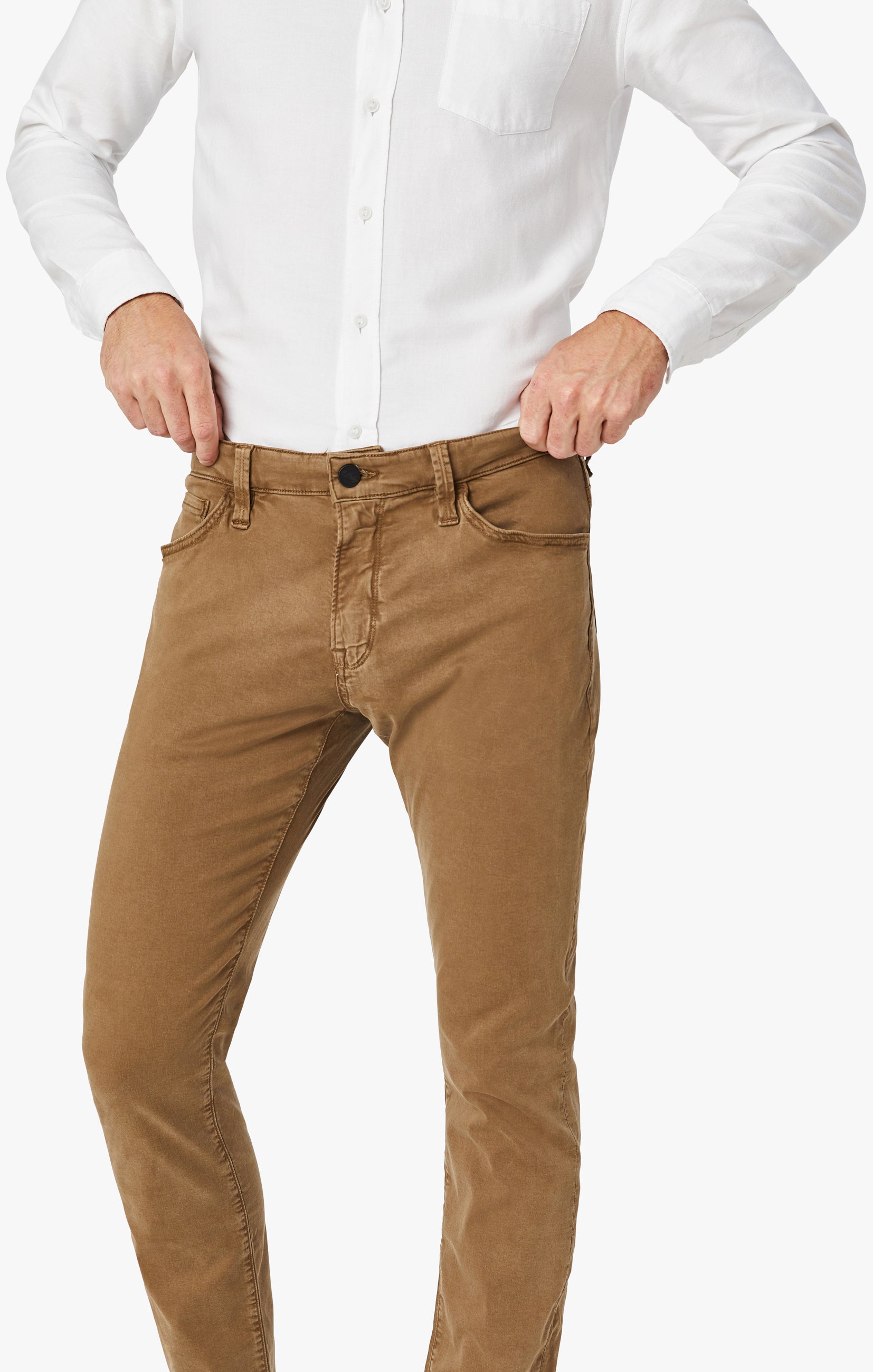 Cool Tapered Leg Pants In Tobacco Twill Image 2