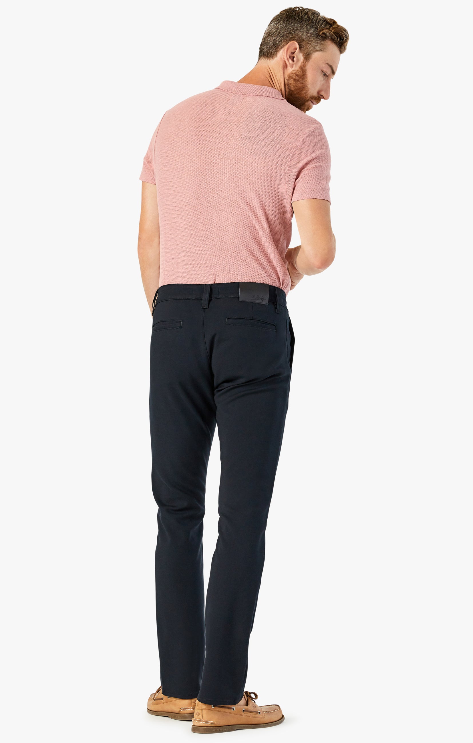Verona Straight Leg Chino Pants In Black High Flyer