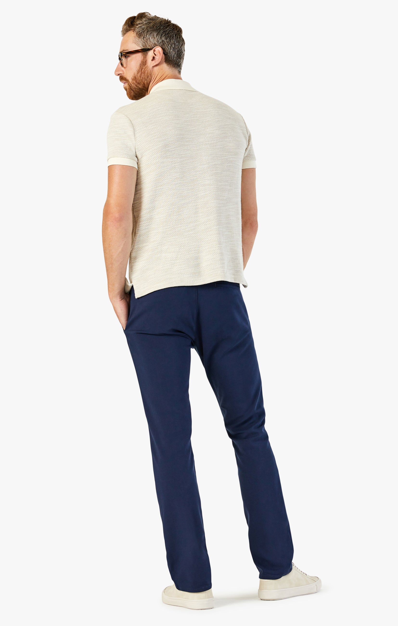 Verona Straight Leg Chino Pants In Navy High Flyer
