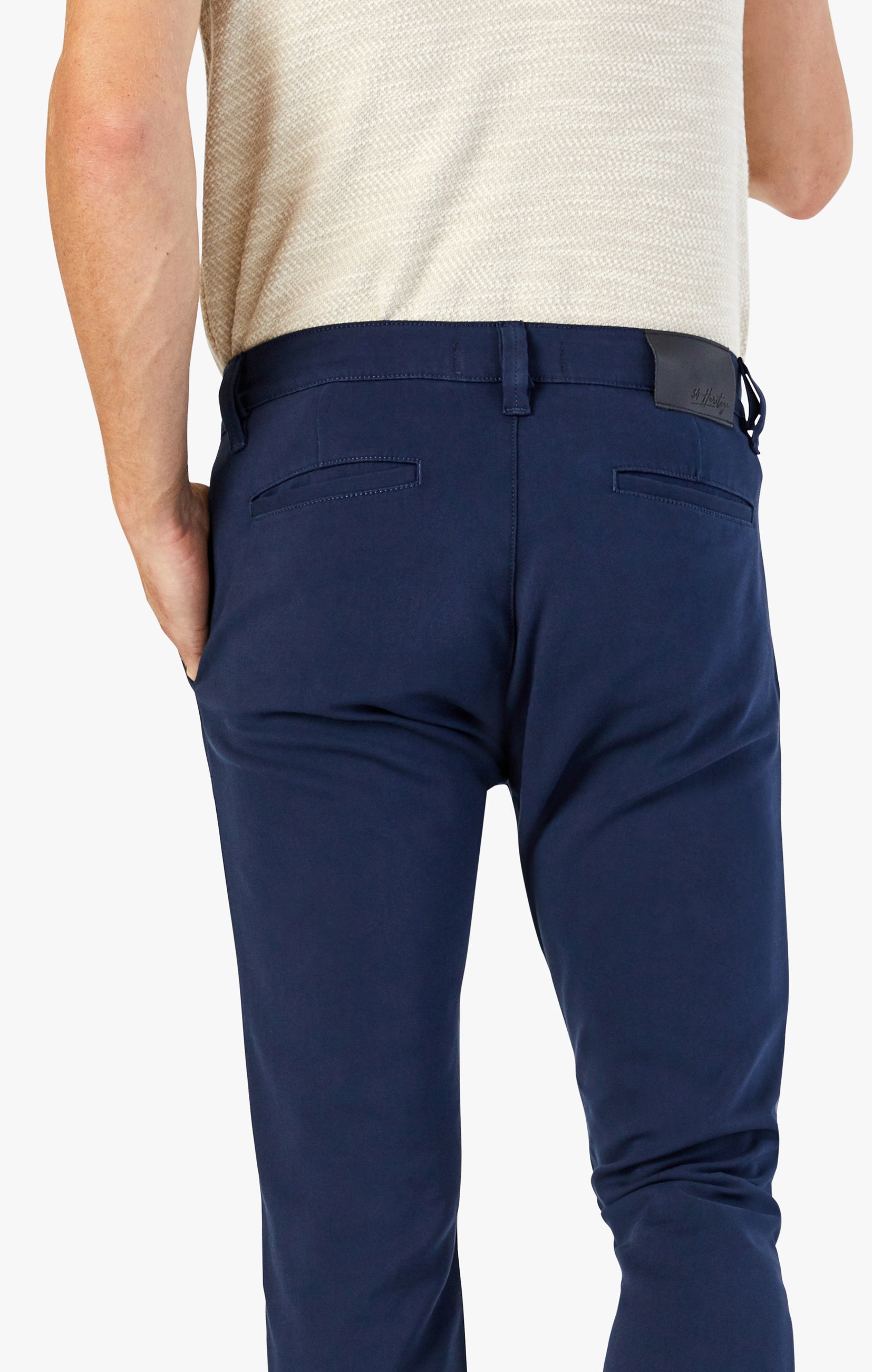Verona Straight Leg Chino Pants In Navy High Flyer
