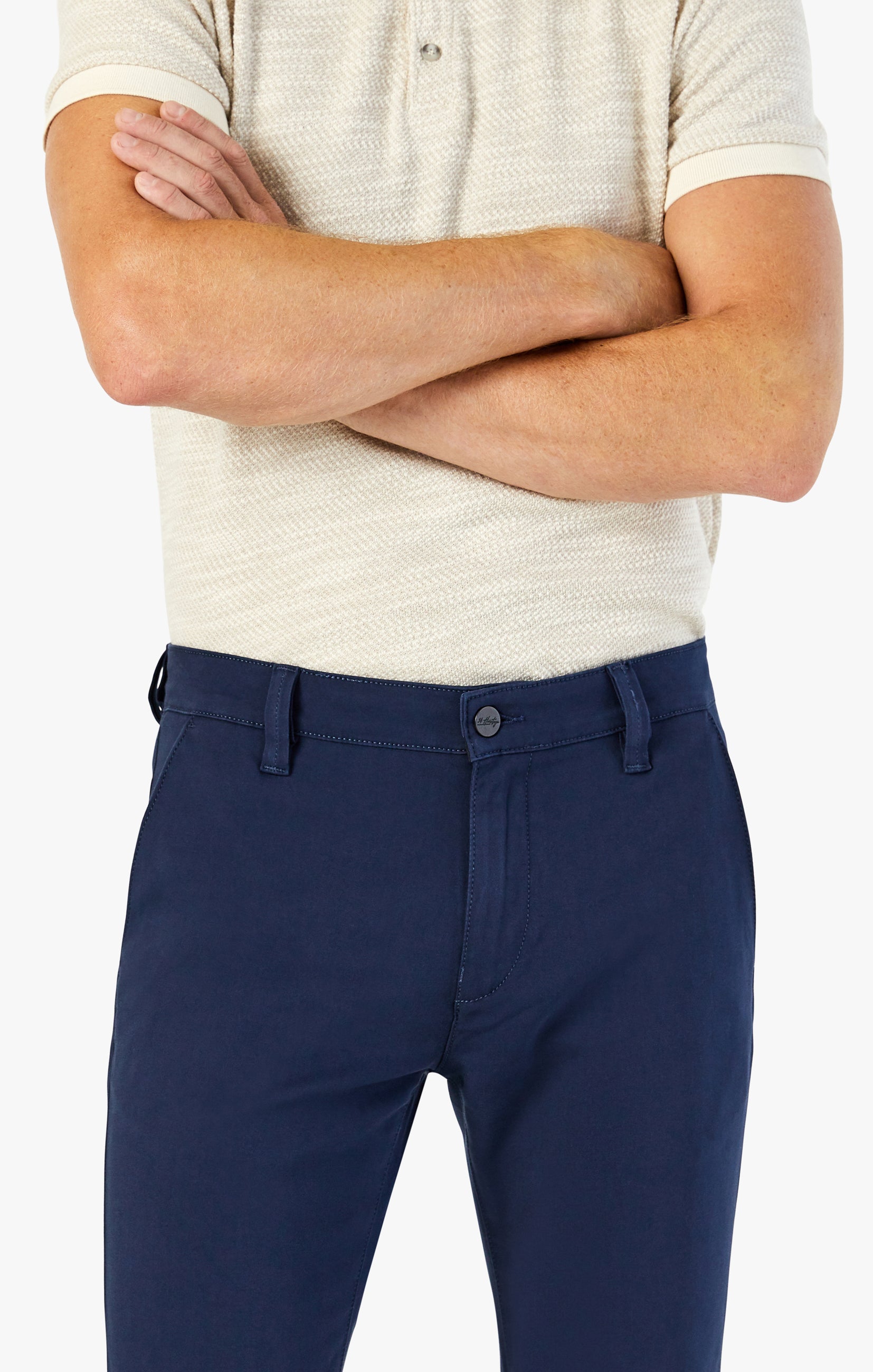 Verona Straight Leg Chino Pants In Navy High Flyer
