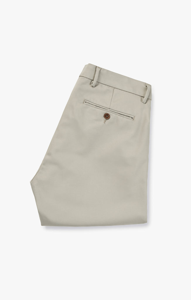 Verona Tailored Slim Leg Chino Pants In Aluminum