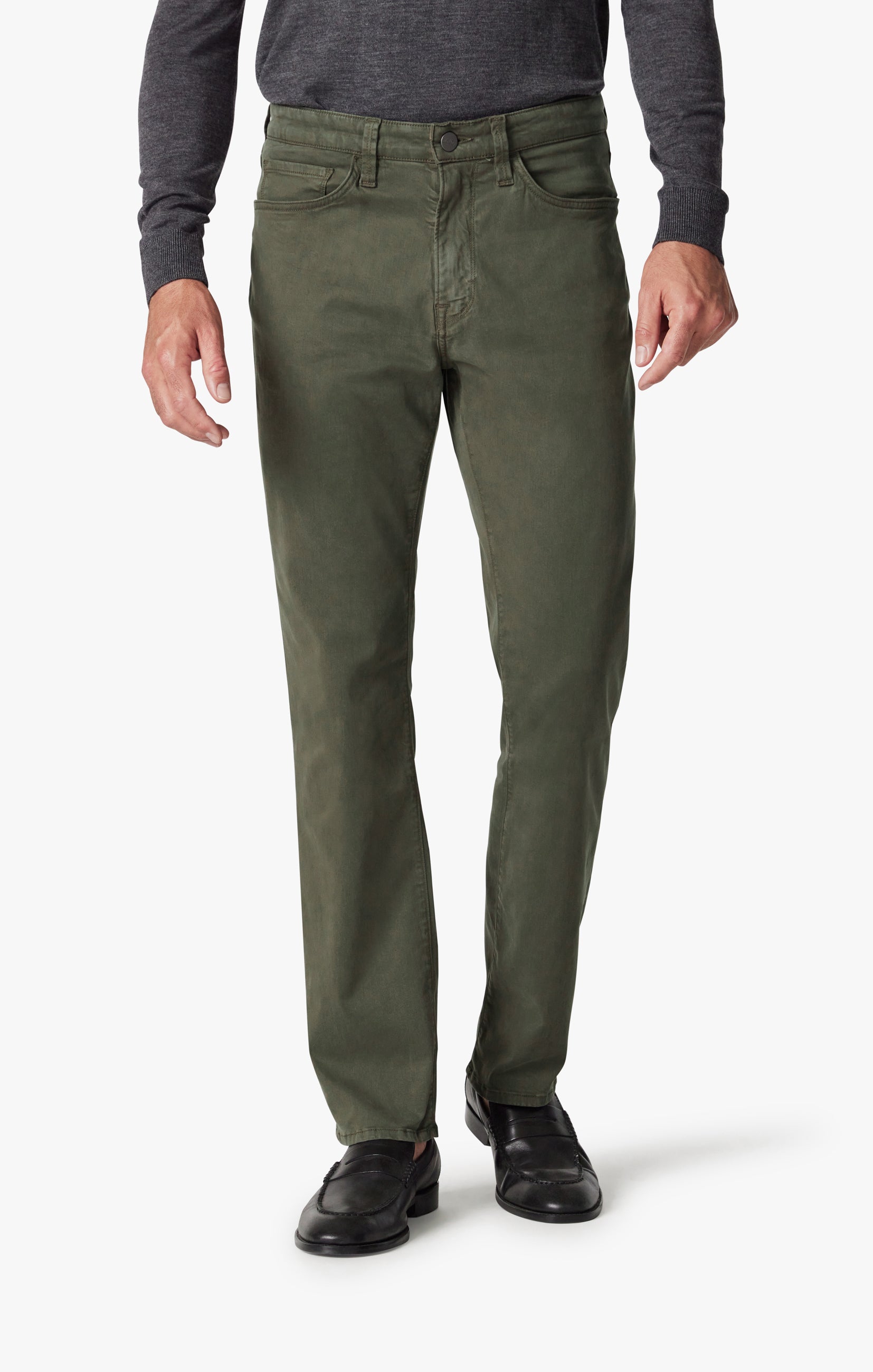 Charisma Classic Fit Pants in Green Twill Image 6