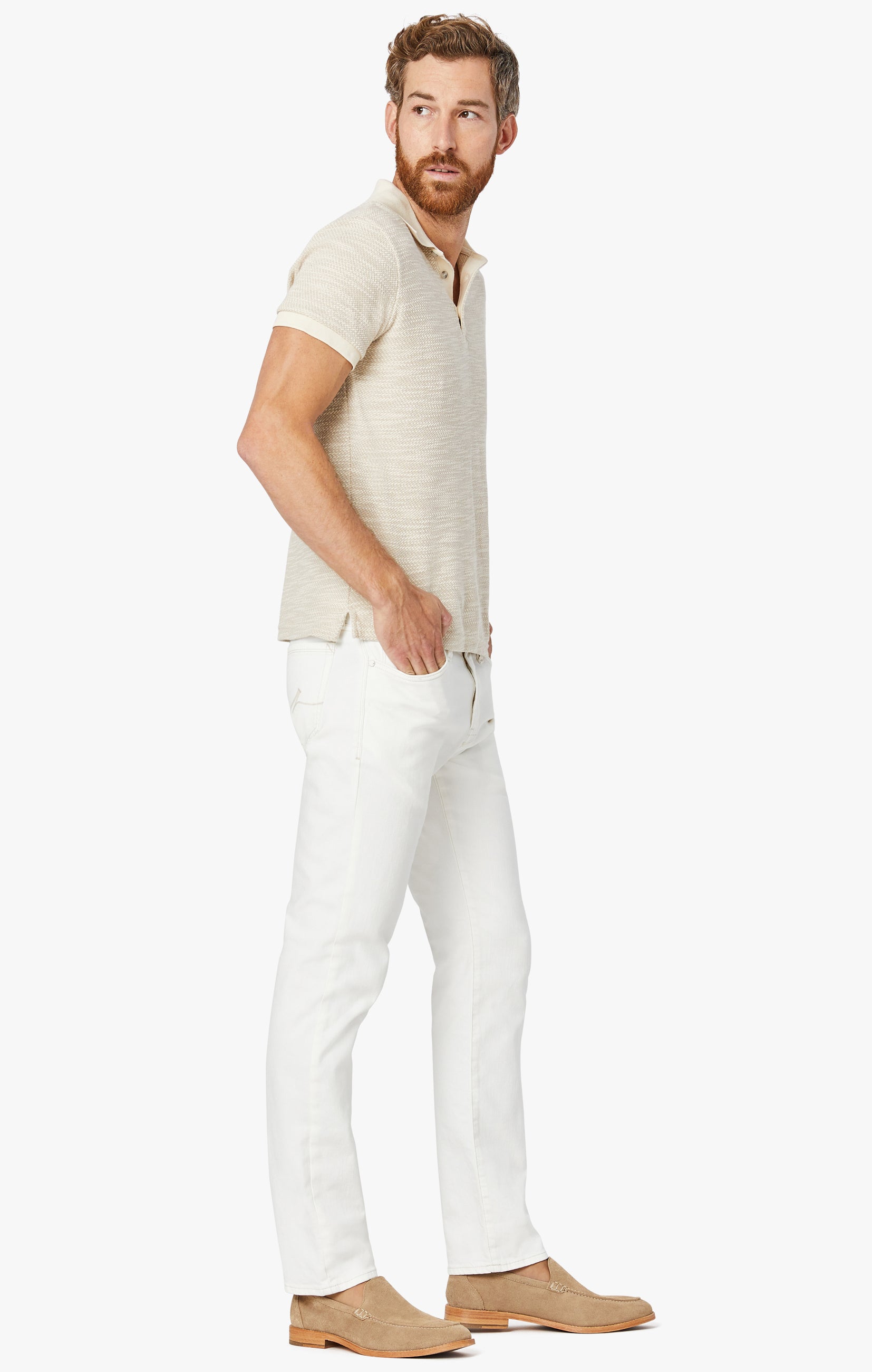 Courage Straight Leg Jeans in White Denim Image 4