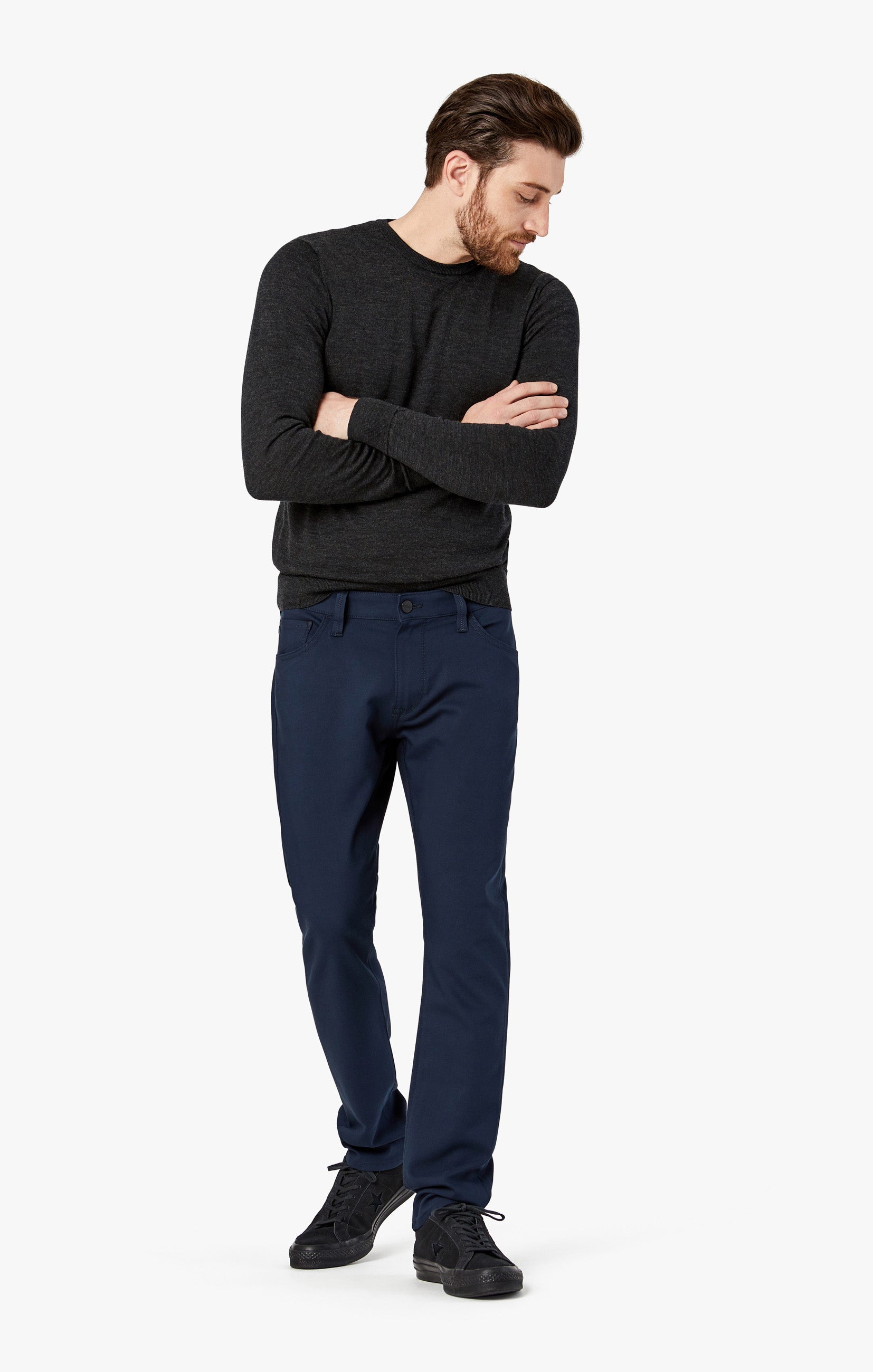 Courage Straight Leg Pants in Navy Commuter Image 2