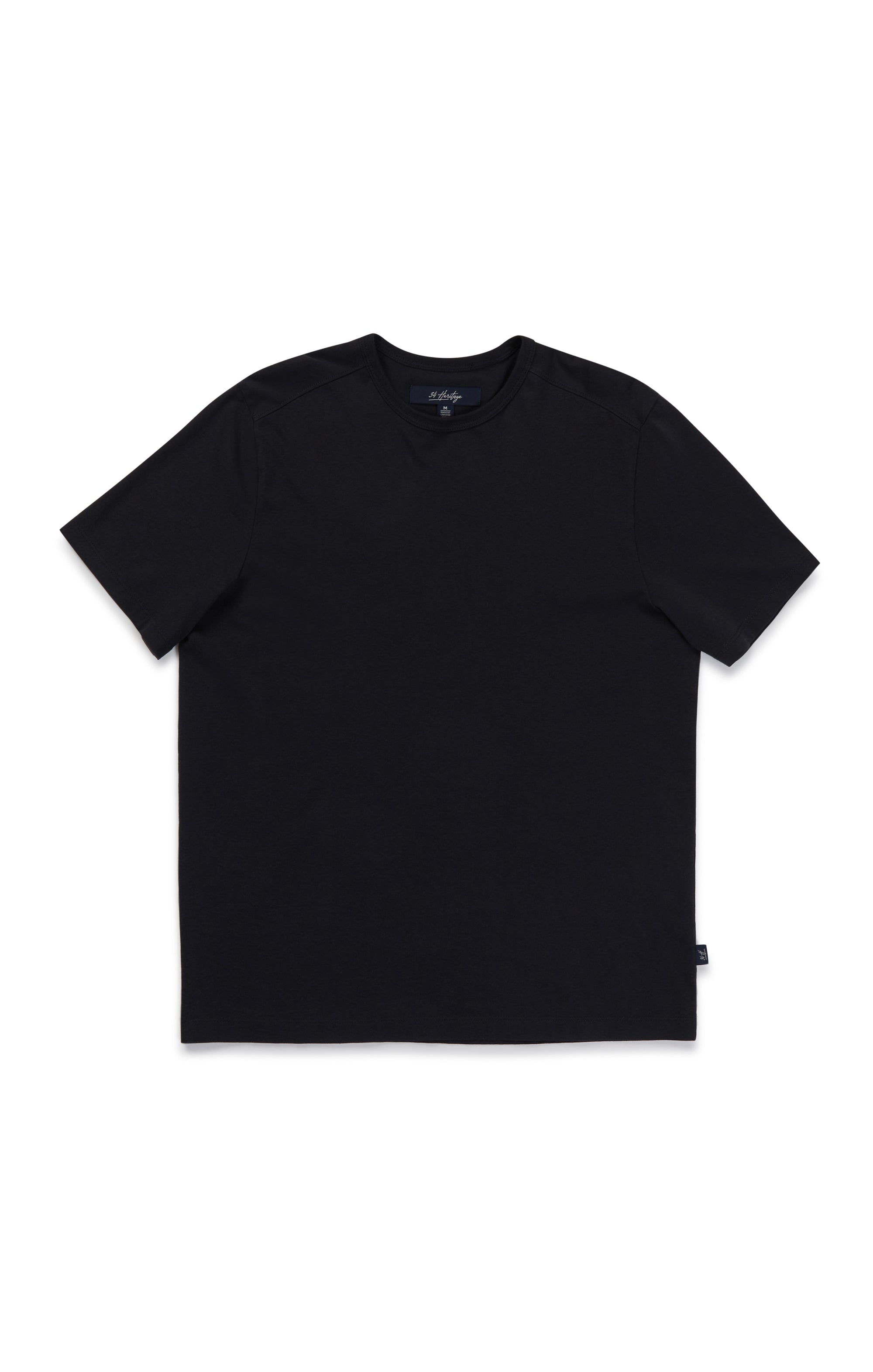 Basic Crew Neck T-Shirt in Black Image 7
