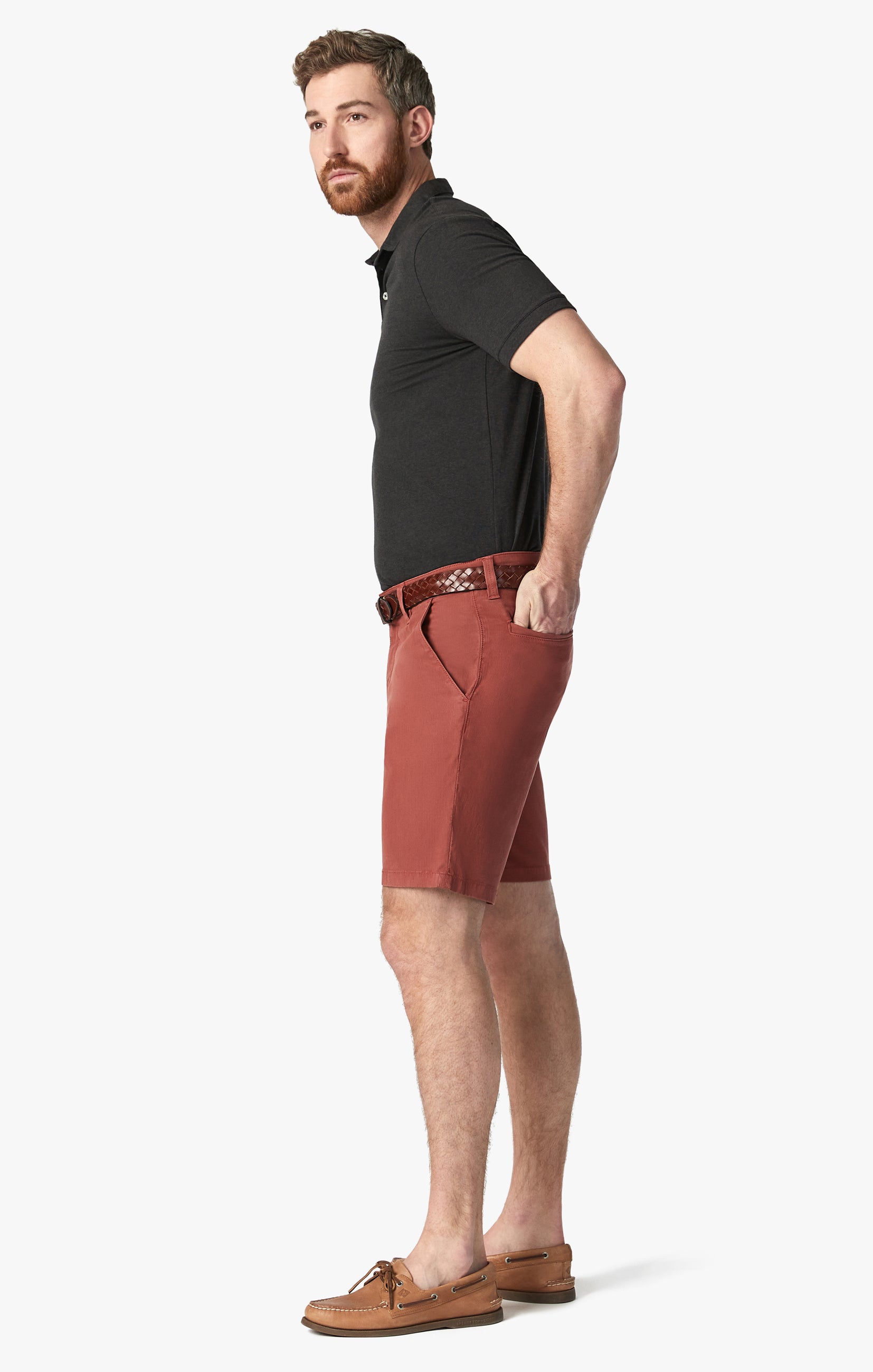 Arizona Slim Shorts in Brick Fine Touch Image 2