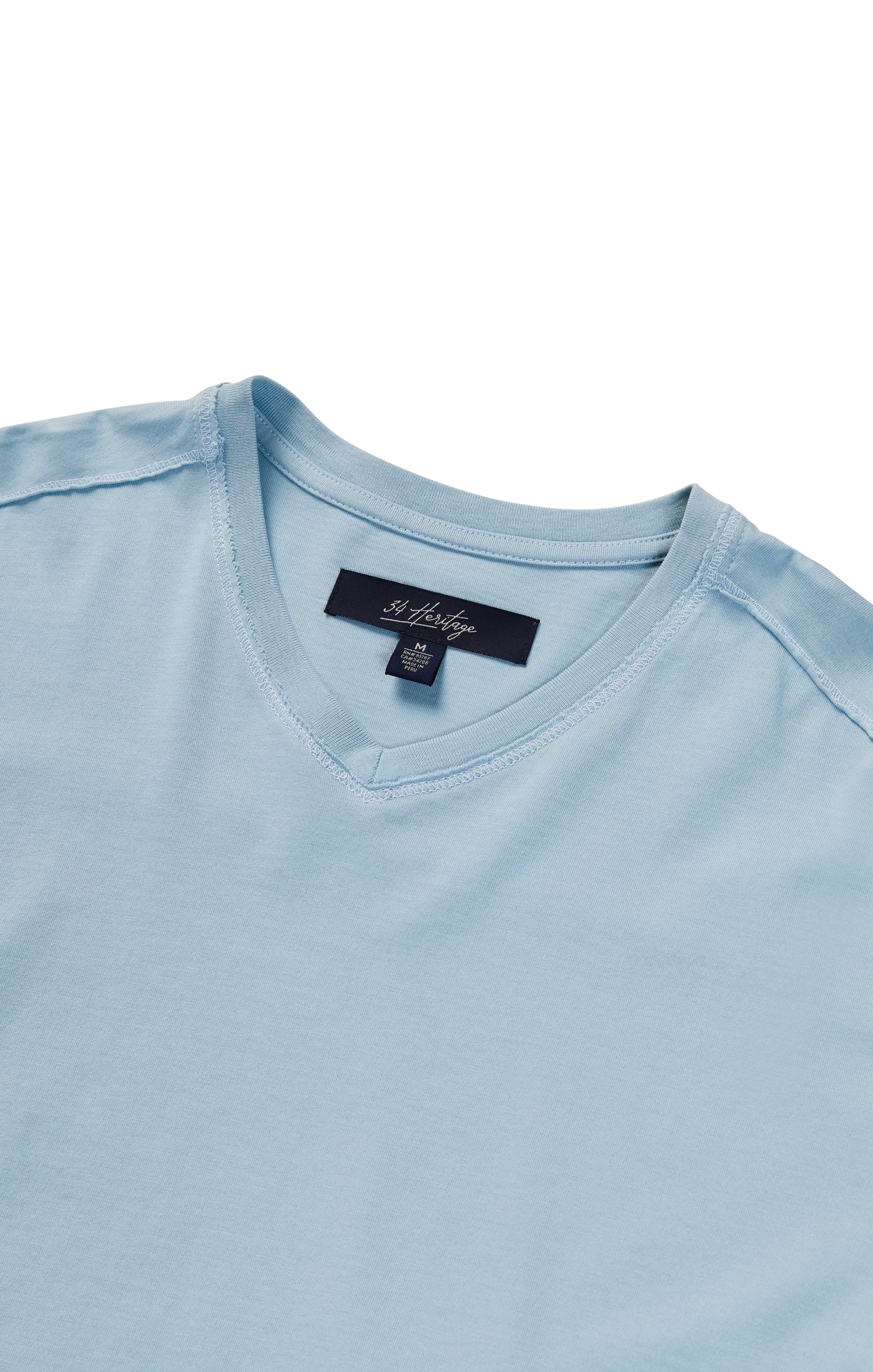 Deconstructed V-Neck T-Shirt in Forget-Me-Not Image 8