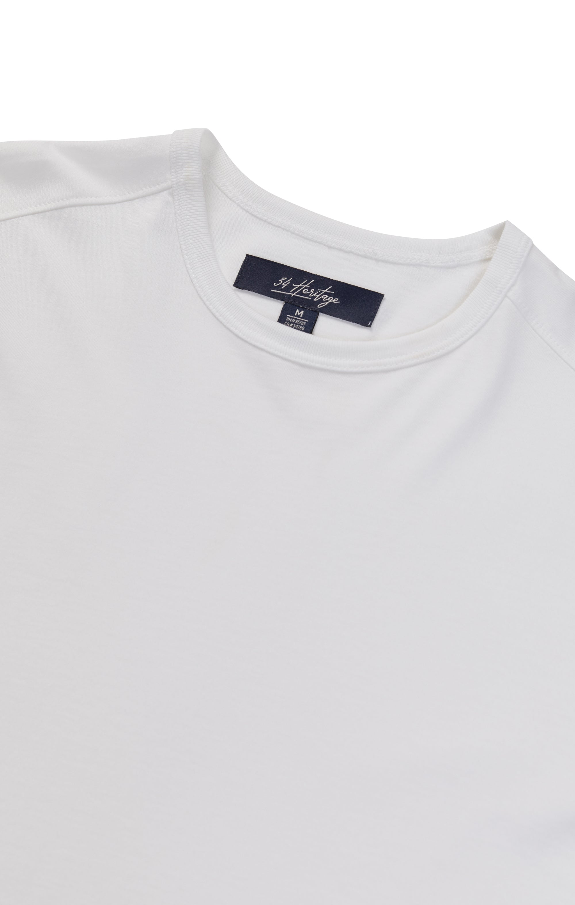 Basic Crew Neck T-Shirt in White Image 8