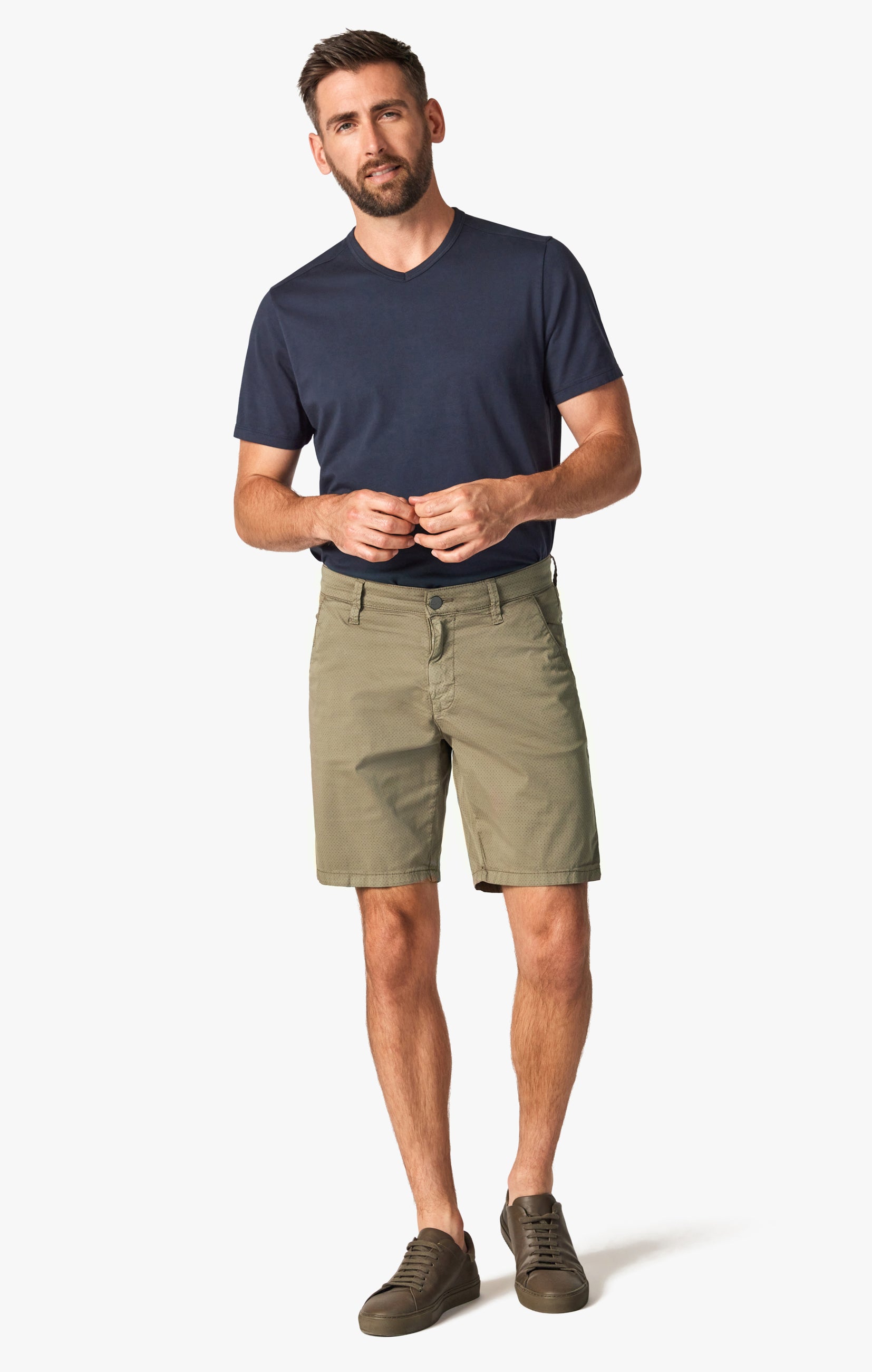 Arizona Slim Shorts in Dusty Olive Dot Image 1