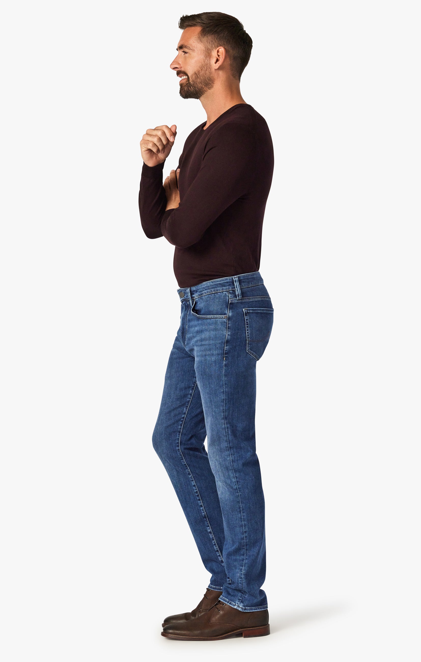 Cool Tapered Leg Jeans In Mid Brushed Refined Image 2