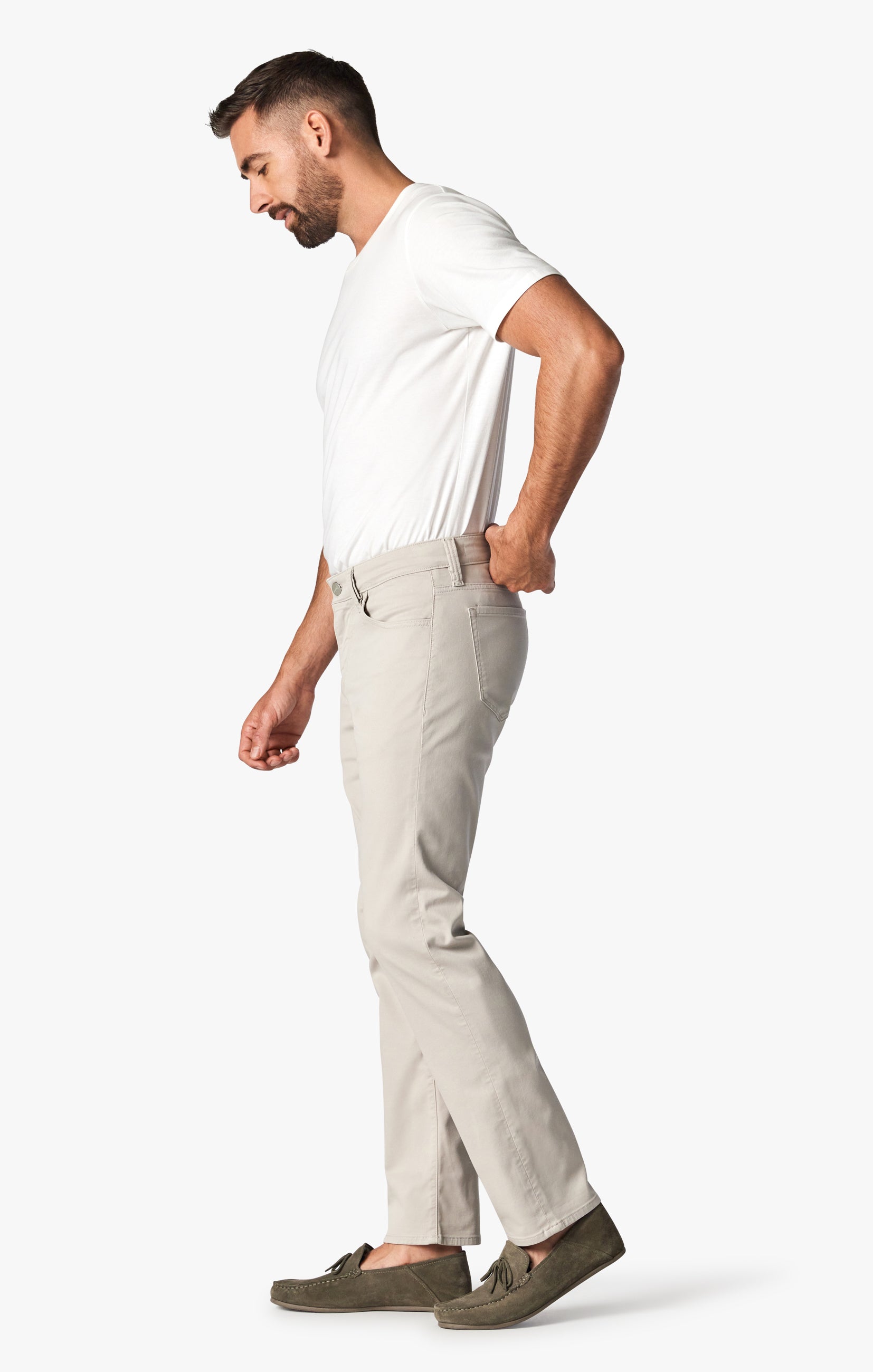 Courage Straight Leg Pants In Oyster Summer Coolmax Image 5