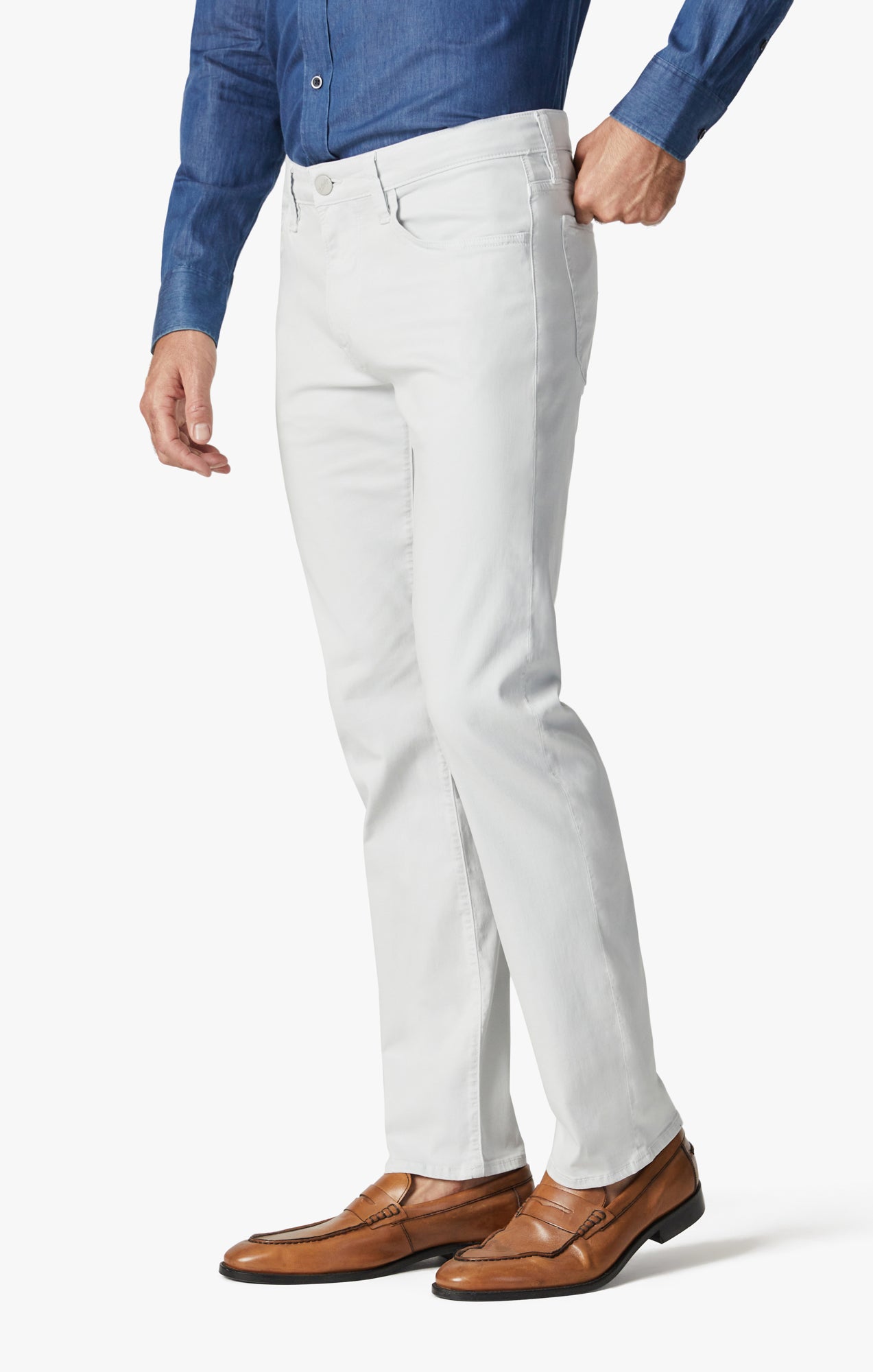 Charisma Relaxed Straight Pants In Stone Twill
