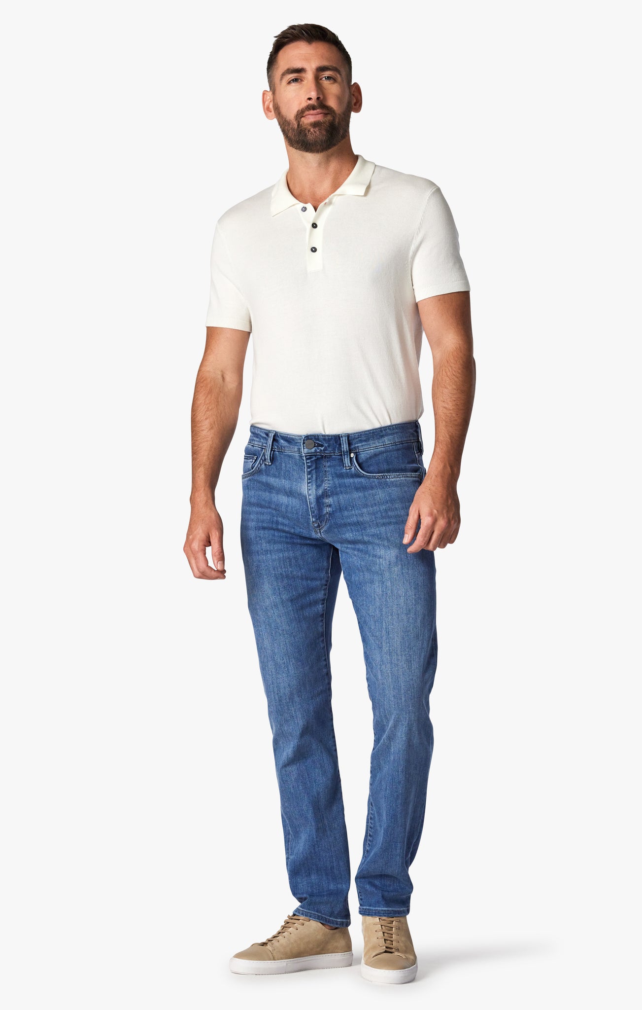 34 Heritage Men's Courage Straight Leg Jeans In Mid Shaded Urban – 34 ...