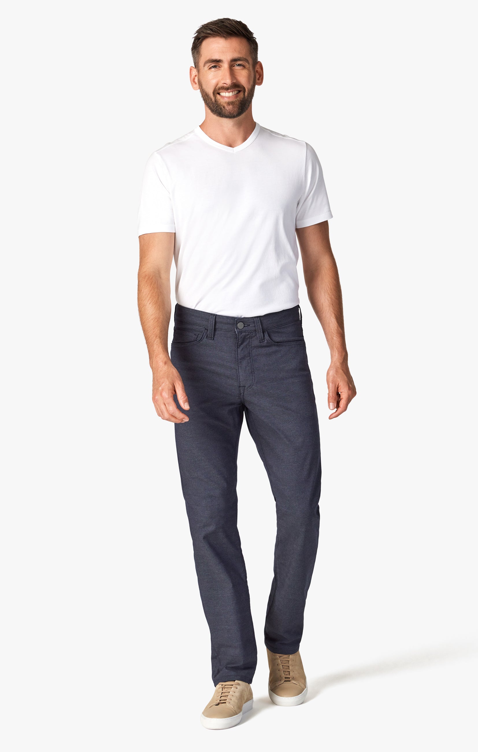 Charisma Relaxed Straight Pants In Navy Coolmax Image 1
