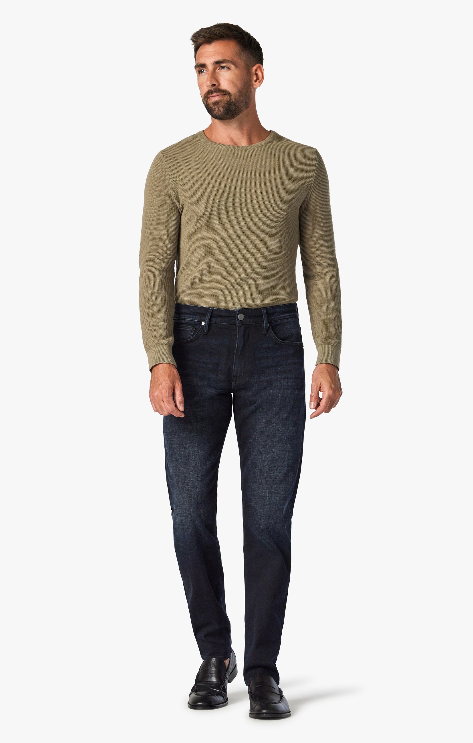 Cool Tapered Leg Jeans In Tonal Brushed Organic Image 1