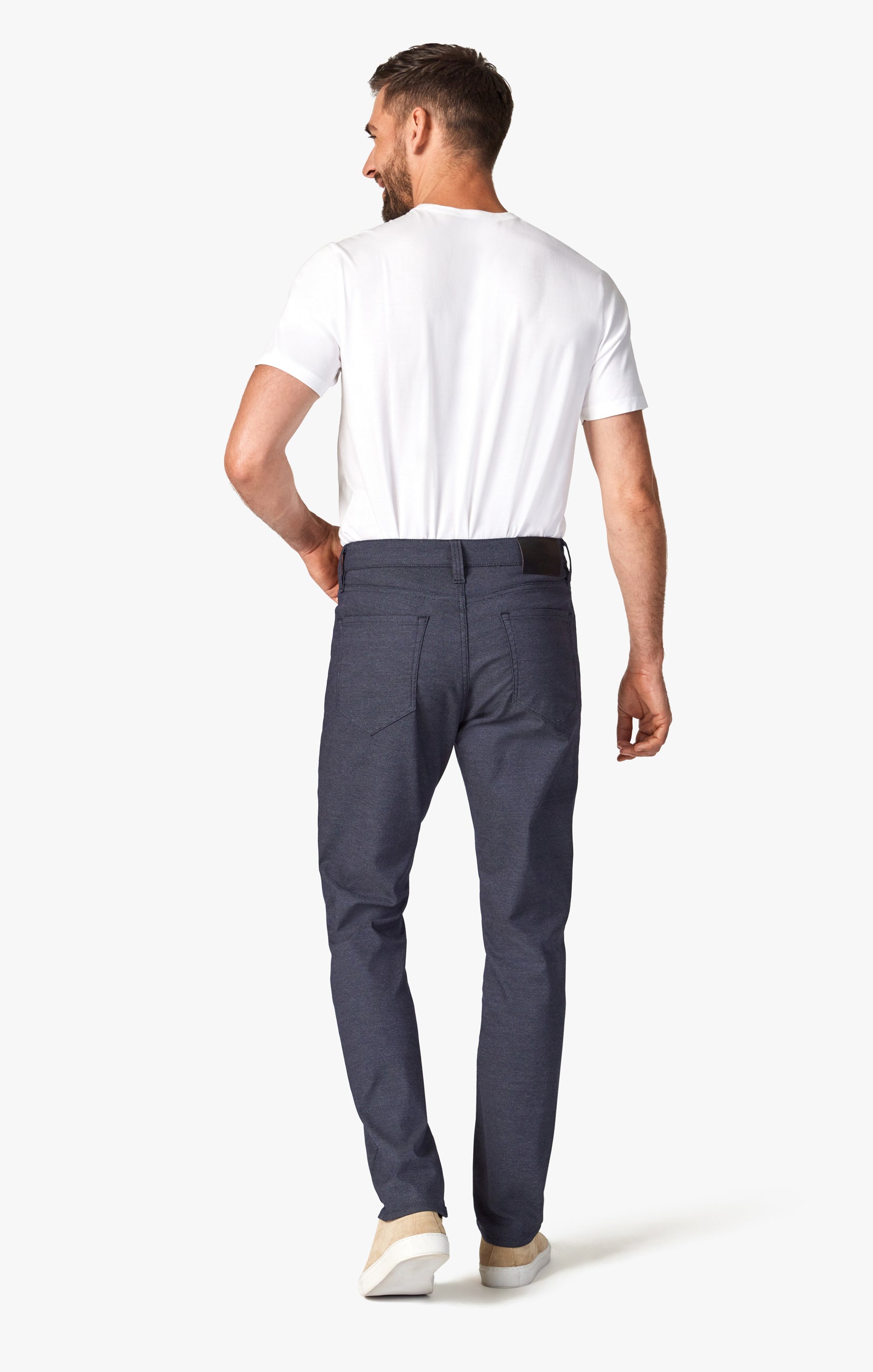 Charisma Relaxed Straight Pants In Navy Coolmax Image 3