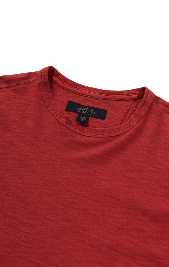 34 Heritage Men's Slub Crew Neck T-Shirt in Red – 34 Heritage Canada