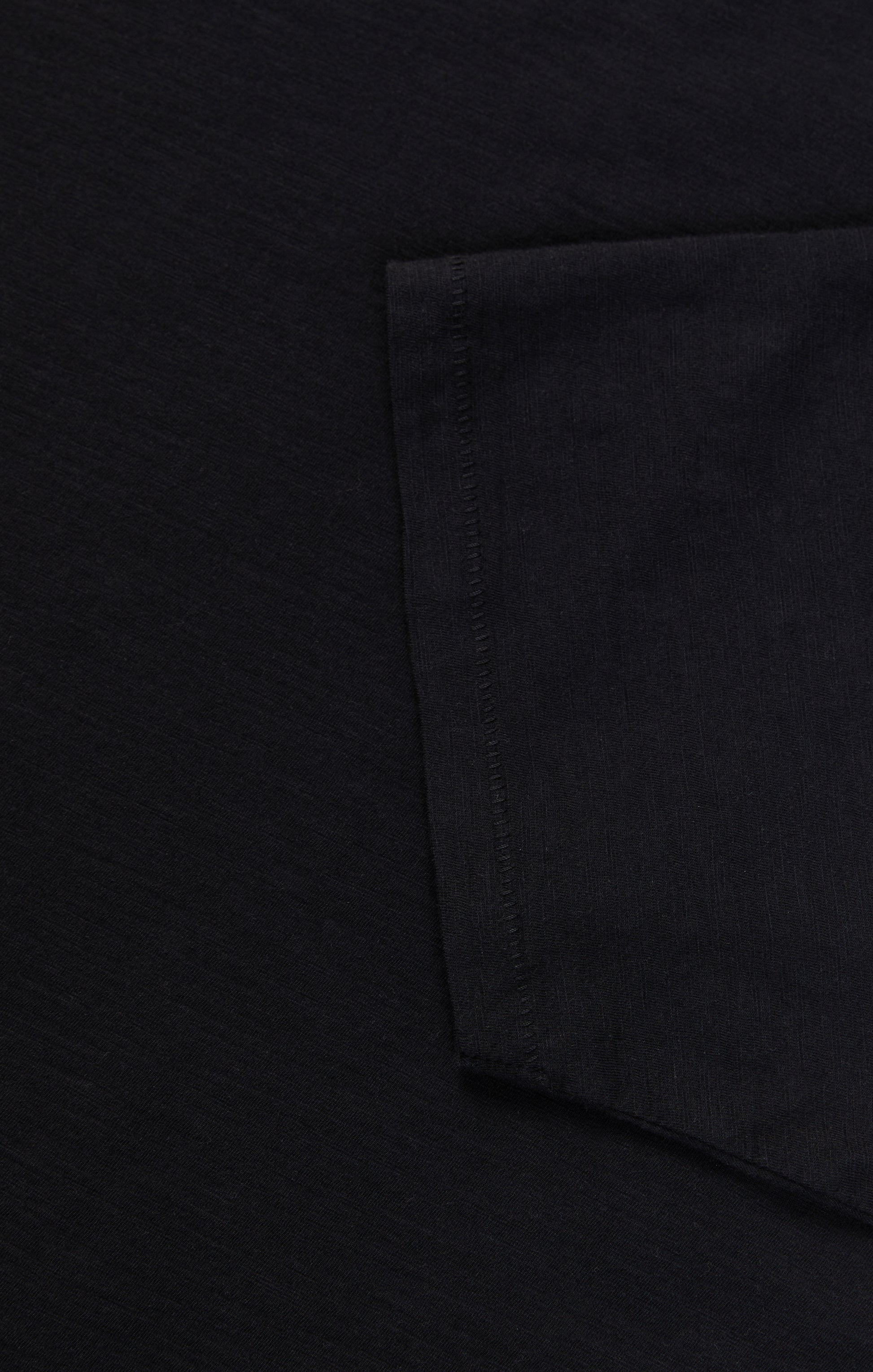 Slub Crew Neck T-Shirt in Black
