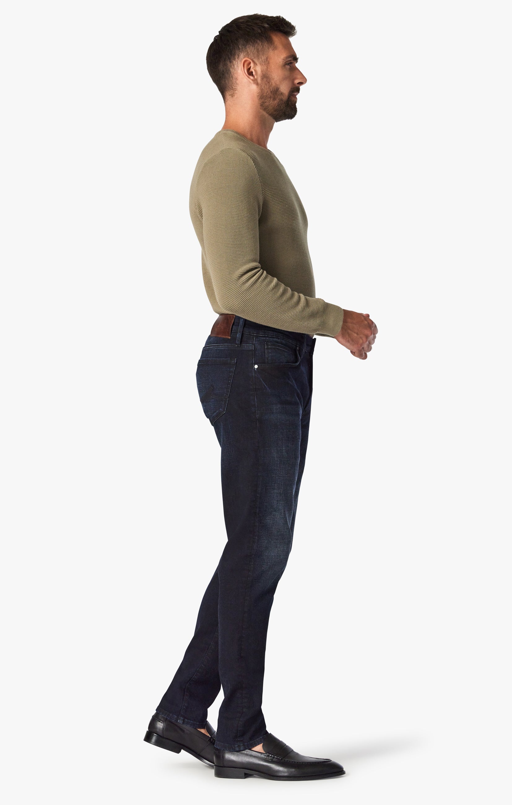 Cool Tapered Leg Jeans In Tonal Brushed Organic Image 2