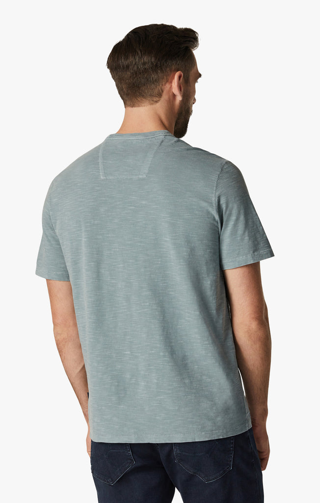 Slub Crew Neck T-Shirt in Citadel