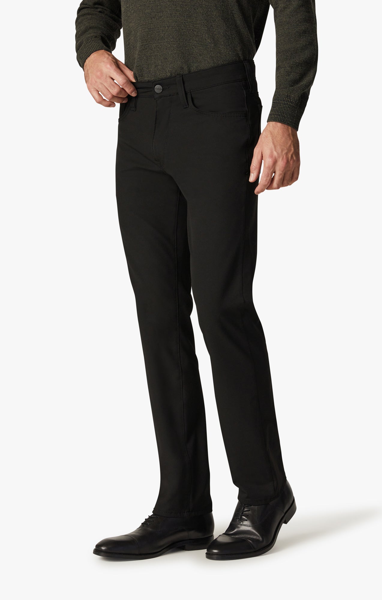 34 Heritage Men's Courage Straight Leg Pants in Black Elite – 34 ...