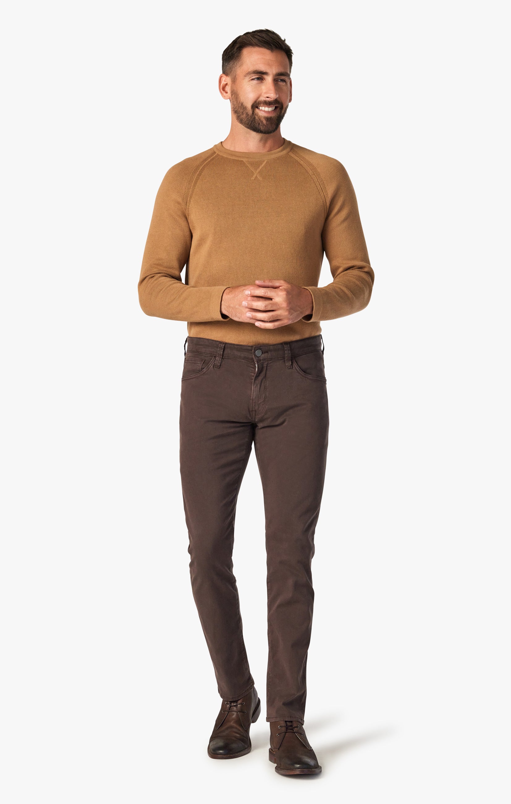 Cool Tapered Leg Pants In Fudge Twill Image 1